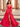 Asymmetrical Neck Big Bow Top Ball Gown Prom Dress With Slit - Red