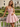 3D Rose Ruched Boned Sheer Mini Ball Gown Prom Dress in Pink
