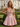 3D Rose Ruched Boned Sheer Mini Ball Gown Prom Dress in Pink