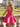 3D Rose Ruched Boned Sheer Mini Ball Gown Prom Dress in Hot Pink