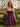 3D Rose Ruched Boned Sheer Mini Ball Gown Prom Dress in Grape