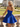 3D Rose Ruched Boned Sheer Mini Ball Gown Prom Dress in Royal Blue