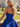 3D Rose Ruched Boned Sheer Mini Ball Gown Prom Dress in Royal Blue
