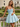 3D Rose Ruched Boned Sheer Mini Ball Gown Prom Dress in Baby Blue
