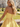3D Rose Ruched Boned Sheer Mini Ball Gown Prom Dress in Yellow