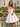 3D Rose Ruched Boned Sheer Mini Ball Gown Prom Dress in White