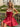 3D Rose Ruched Boned Sheer Mini Ball Gown Prom Dress in Red