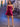 3D Rose Strapless Mini Prom Bridal Gown With Pocket - Fuchsia
