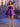 Floral Embroidery Strapless Mini Ball Gown Prom Dress With Belt - Purple