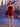 Floral Embroidery Strapless Mini Ball Gown Prom Dress With Belt - Red