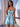 Cut Waist Boned Mini Ball Gown Prom Dress - Baby Blue