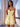 Cut Waist Boned Mini Ball Gown Prom Dress - Yellow