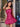 Beaded Puffy Mini Prom Dress With Pleates-Hot Pink