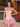 3D Rose Mini Ball Gown Prom Dress With Shawl - Blush Pink