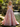 Pearls Like Corset Pleated Long A-Line Prom Dress - Blush Pink Floral