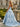 Pearls Like Corset Pleated Long A-Line Prom Dress in Blue Floral