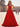 Bow Front Pearls Like Corset Lace Up Long A-Line Satin Prom Dress - Red