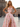 Bow Back Ruched Bust Floral Corset Pleated A-Line Long Prom Dress With Slit - Pink Floral