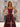 Hot Fix Crystal Corset A-Line Lace Up Long Prom Dress With Slit - Burgundy