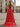 Ruched Bust Pleated Bodice A-Line Lace Up Long Prom Dress With Slit - Red