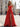 Ruched Bust Pleated Bodice A-Line Lace Up Long Prom Dress With Slit - Red