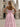 Ruched Bust Pleated Bodice A-Line Lace Up Long Prom Dress With Slit - Dirty Pink