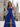 Ruched Bust Pleated Bodice A-Line Lace Up Long Prom Dress With Slit - Royal Blue