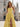 Ruched Bust Pleated Bodice A-Line Lace Up Long Prom Dress With Slit - Yellow