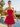 Strapless Bodice A-Line Mini Hoco Dress in Red