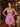 Bodice Sparkly Crystal A-Line Short Homecoming Dress in Hot Pink