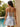 Floral Bodice Strapless Backless Lace Up Mini A-Line Summer Dress in Light Blue Floral