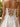 Floral Bodice Strapless Backless Lace Up Mini A-Line Summer Dress in White Floral