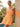 Satin A-Line Strapless Homecoming Dresses With Scarf in Orange
