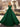 Tank Top Boned V Neck Ball Gown Prom Dress - Emerald Green