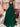 Tank Top Boned V Neck Ball Gown Prom Dress - Emerald Green