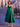 Ankel Boned Bodice Pleats Prom Bridal Gown With Pocket - Green