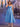 Ankel Boned Bodice Pleats Prom Bridal Gown With Pocket - Blue