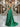 Strapless Bodice Split Prom Dress With Pocket - Emerald Green
