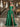 Strapless Bodice Split Prom Dress With Pocket - Emerald Green