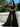 Off Shoulder Sequin Pleated Satin A-Line Prom Dress Long With Split - Black