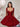 Bow Shoulder Bodice Mini Ball Gown Prom Dress - Red