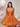Bow Shoulder Bodice Mini Ball Gown Prom Dress - Orange