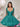 Bow Shoulder Bodice Mini Ball Gown Prom Dress - Turquoise