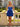 Sparkly Hot Fix Boned Layered Mini Ball Gown Prom Dress in Royal Blue