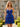 Sparkly Hot Fix Boned Layered Mini Ball Gown Prom Dress in Royal Blue