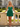 Sparkly Hot Fix Boned Layered Mini Ball Gown Prom Dress in Emerald Green