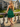 Sparkly Hot Fix Boned Layered Mini Ball Gown Prom Dress in Emerald Green