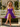 Sparkly Hot Fix Boned Layered Mini Ball Gown Prom Dress in Purple