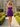 Sparkly Hot Fix Boned Layered Mini Ball Gown Prom Dress in Purple