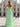 Sweetheart Hot Fix Crystal Ruched Bust Bodice A-Line Long Prom Dress With Pockets - Mint Green